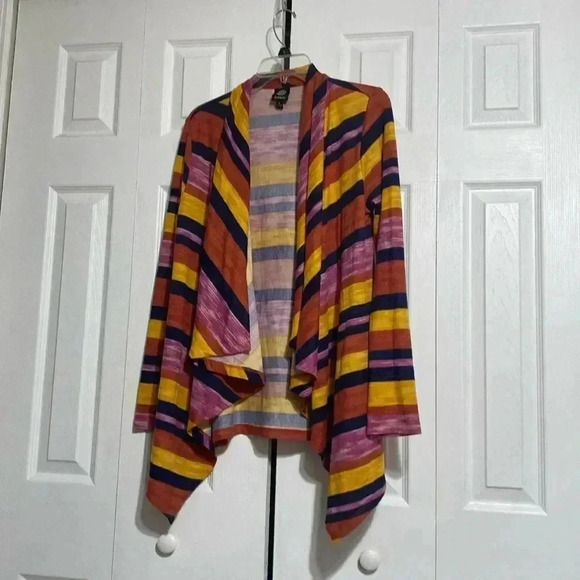 Bobeau striped cardigan sweater top MEDIUM M - Picture 1 of 12